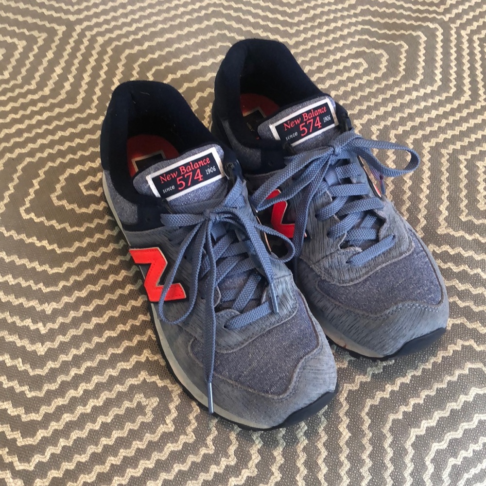 Blue New Balance 574